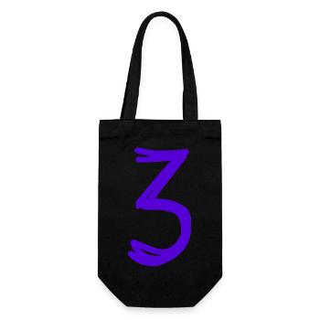 3 JAHRE. 3. JUBILÄUM. GEBURTSTAG 3 JAHRE. 3 - Geschenkbeutel für Flaschen - Schwarz - Vorne