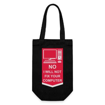 not fix your computer - Gift Bag for Bottles - black - Front