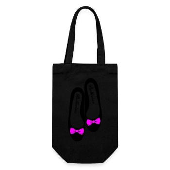 Ballerina 4 - Geschenkbeutel für Flaschen - Schwarz - Vorne