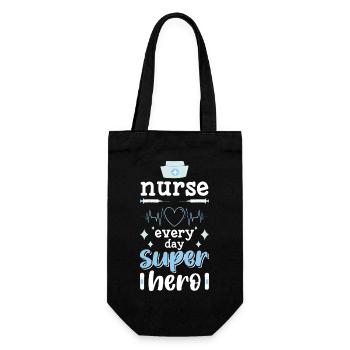 Everyday Superhero Lifesaver Work - Gift Bag for Bottles - black - Front