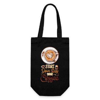 Café Amateur de Café Tasse à café Barista Vintage - Sac à bouteille - noir - Devant
