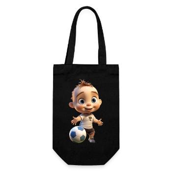 Garçon footballeur - Sac à bouteille - noir - Devant
