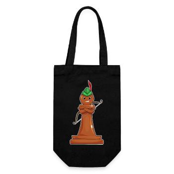 Chess piece pawn chess - Gift Bag for Bottles - black - Front