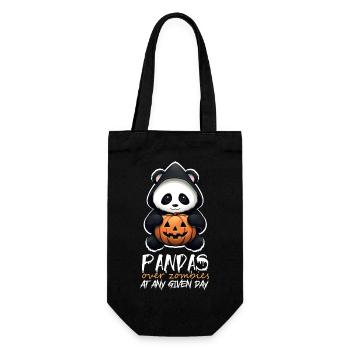 Amusing Halloween Sarcastic Panda Quote - Gift Bag for Bottles - black - Front