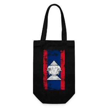 Vintage Airavata Elephant à trois têtes Laos Flag - Sac à bouteille - noir - Devant