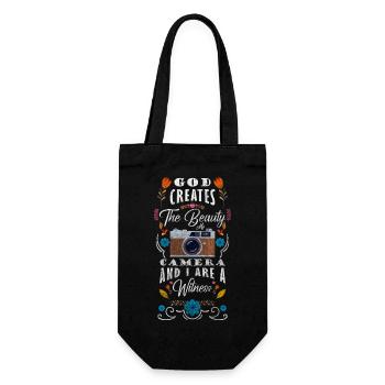 Photographer Influencer Heartbeat - Gift Bag for Bottles - black - Front