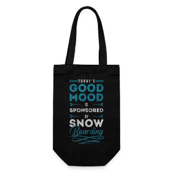 Snowboard Holiday Hobby - Gift Bag for Bottles - black - Front