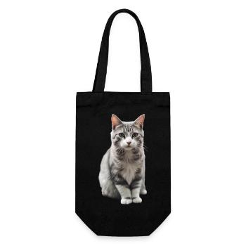 Chat domestique, chaton, chat, chat siamois, propriétaire de chat - Sac à bouteille - noir - Devant