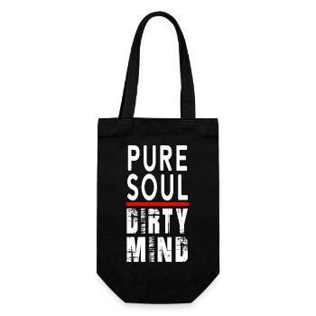 Pure soul dirty mind - Gift Bag for Bottles - black - Front
