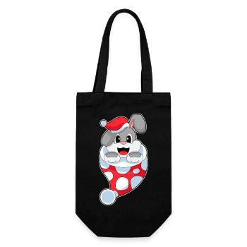 Bunny Christmas Christmas Sock - Gift Bag for Bottles - black - Front