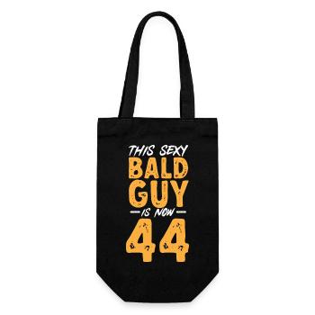 Tête chauve Calvitie Barbe Tête chauve - Sac à bouteille - noir - Devant