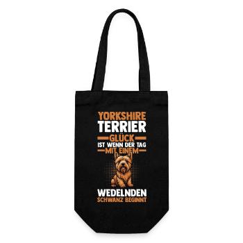 Hund Yorkshire Terrier - Geschenkbeutel für Flaschen - Schwarz - Vorne