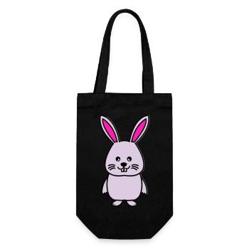 hase comic - Geschenkbeutel für Flaschen - Schwarz - Vorne