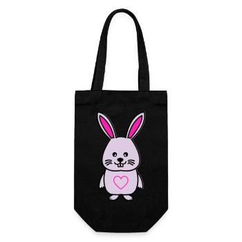 Lapin Comic Amour - Sac à bouteille - noir - Devant