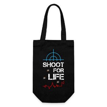 Shoot For Life Sniper - Gift Bag for Bottles - black - Front