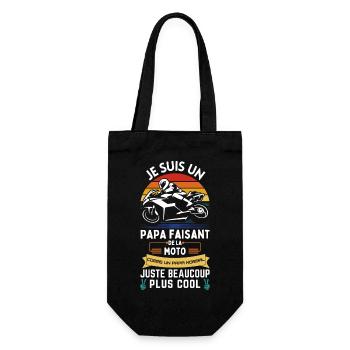 Father's Day T-shirt - Cool Biker Dad - Gift Bag for Bottles - black - Front