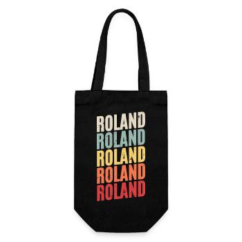 Roland Vorname - Geschenkbeutel für Flaschen - Schwarz - Vorne