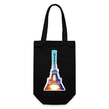 Eiffel tower #13 - Gift Bag for Bottles - black - Front