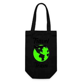 travel team - Geschenkbeutel für Flaschen - Schwarz - Vorne