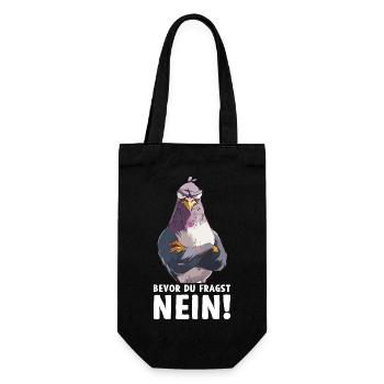 Pigeon Dove Bird Pigeon Breeder Before You Ask - Gift Bag for Bottles - black - Front