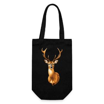 Magnificent fawn - Gift Bag for Bottles - black - Front