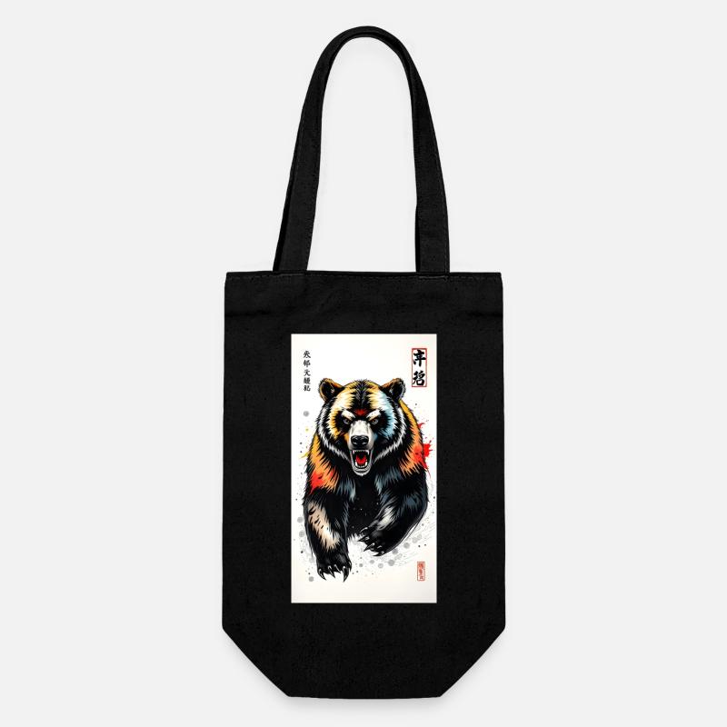 Colorfull Bear - Geschenkbeutel für Flaschen - Schwarz