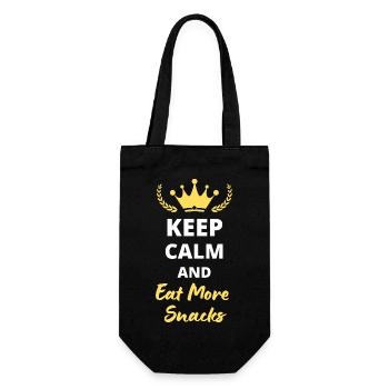 "Keep Calm and Eat More Snacks" - Gourmet and fun - Gift Bag for Bottles - black - Front