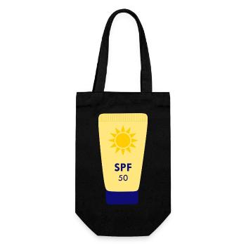 spf 50 sunscreen - Gift Bag for Bottles - black - Front