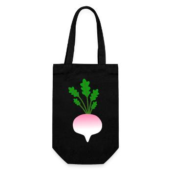 Illustration botanique minimaliste de navet - Sac à bouteille - noir - Devant