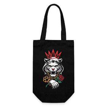 Gangster Tiger Crown Streetwear - Gift Bag for Bottles - black - Front