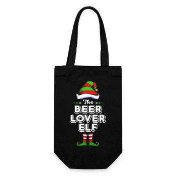 Elf Elf Cadeau de Noël Bière Fête Alcool - Sac à bouteille - noir - Devant