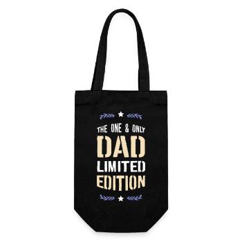 Einziger Papa Limited Edition - Geschenkbeutel für Flaschen - Schwarz - Vorne