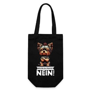 Before You Ask Yorkshire Terrier Yorkie Yorkies - Gift Bag for Bottles - black - Front