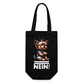 Before You Ask Yorkshire Terrier Yorkie Yorkies - Gift Bag for Bottles - black - Front