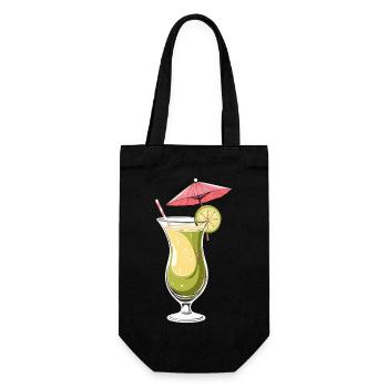 Cocktail tropical au citron vert - Sac à bouteille - noir - Devant