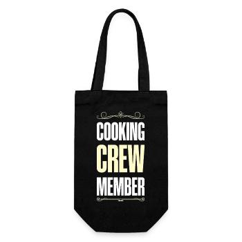 Cooking Crew - Geschenkbeutel für Flaschen - Schwarz - Vorne