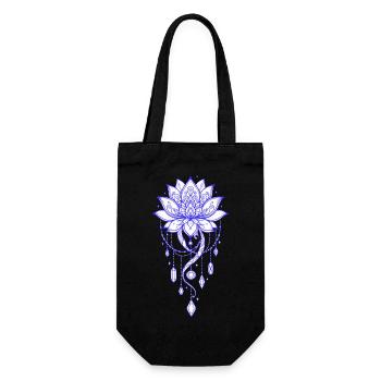 Spiritualité Géométrie Sacrée Fleur de Lotus Zen - Sac à bouteille - noir - Devant