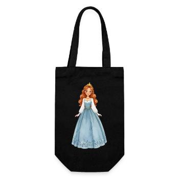 Prinzessin im Eiskristallkleid - Geschenkbeutel für Flaschen - Schwarz - Vorne