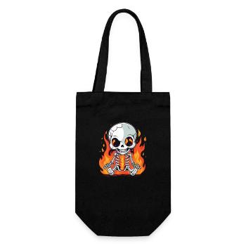 Squelette de feu - Sac à bouteille - noir - Devant