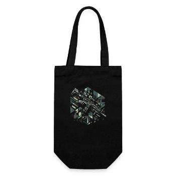 Abstract Armament Mosaic - Gift Bag for Bottles - black - Front