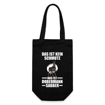 Hund Doberman - Geschenkbeutel für Flaschen - Schwarz - Vorne