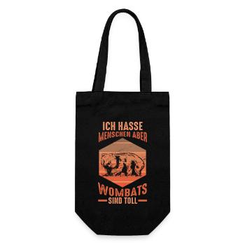Wombat - Geschenkbeutel für Flaschen - Schwarz - Vorne