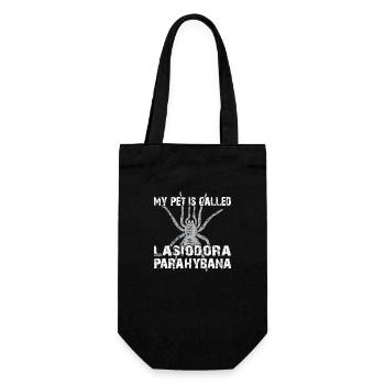 Mein Haustier heisst Lasiodora Parahybana - Geschenkbeutel für Flaschen - Schwarz - Vorne