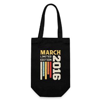 March 2016 - Birthday gift March 2016 March - Gift Bag for Bottles - black - Front