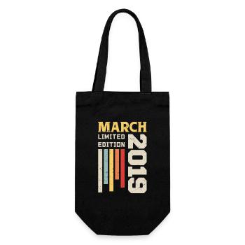 Mars 2019 - Cadeau anniversaire Mars 2019 Mars - Sac à bouteille - noir - Devant