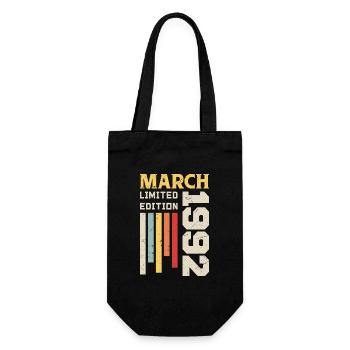 March 1992 - Birthday Gift March 1992 March - Gift Bag for Bottles - black - Front