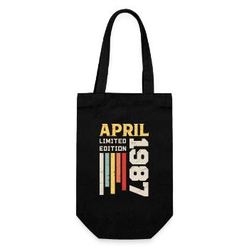 April 1987 - Birthday gift April 1987 April - Gift Bag for Bottles - black - Front