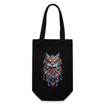 Spiritual Falcon Feather Mandala Bohemian Spirit - Gift Bag for Bottles - black - Front