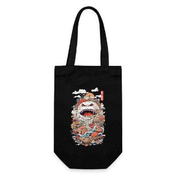 Retro Sushi Monster La merveille culinaire du Japon - Sac à bouteille - noir - Devant