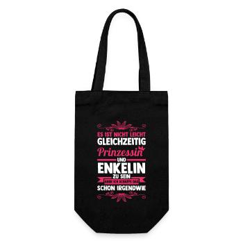 Opa Oma Enkelkind Enkelin - Geschenkbeutel für Flaschen - Schwarz - Vorne